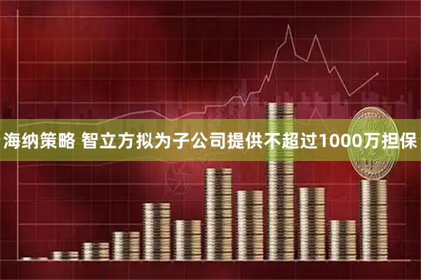 海纳策略 智立方拟为子公司提供不超过1000万担保