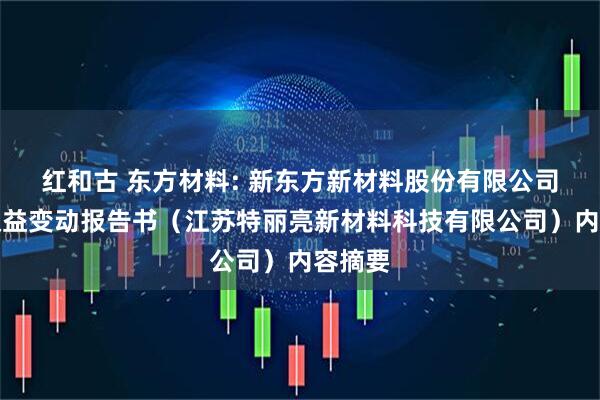 红和古 东方材料: 新东方新材料股份有限公司简式权益变动报告书（江苏特丽亮新材料科技有限公司）内容摘要