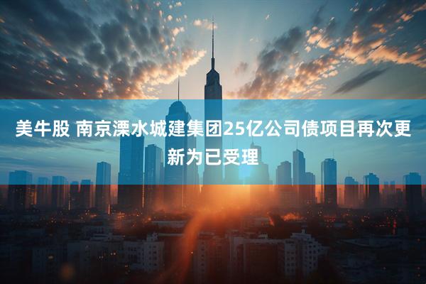 美牛股 南京溧水城建集团25亿公司债项目再次更新为已受理